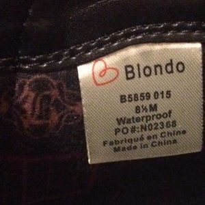 Blondo Villa Black Suede Waterproof Boots - Size 8.5